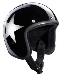 Bandit Jet Motorcycle Helmet - Star Black